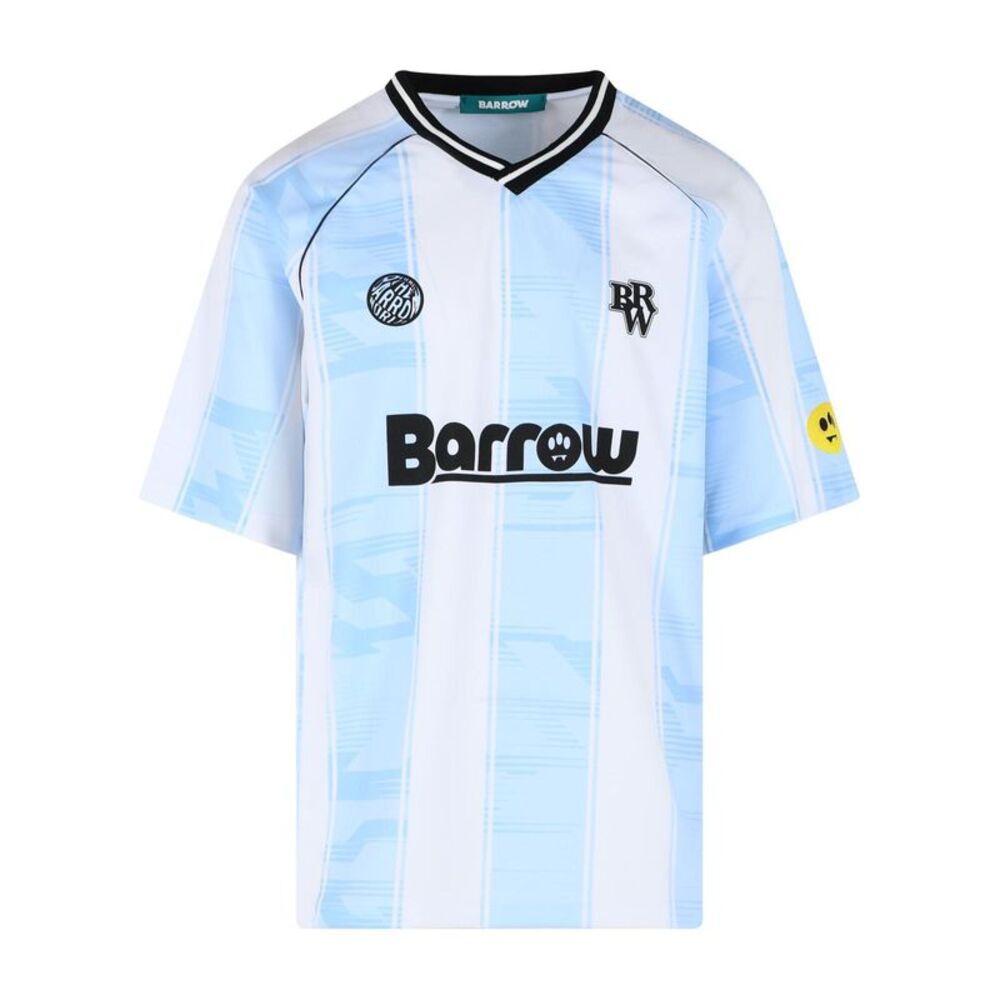 Barrow 'Italia' White And Light Blue Polyester T-Shirt Men